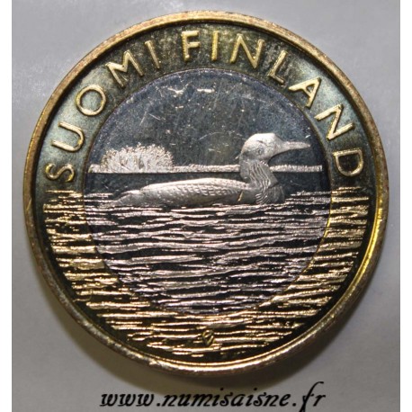 FINNLAND - 5 EURO 2014 - Prachttaucher - Tier der Provinz Savonia