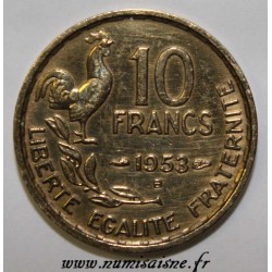 FRANCE - KM 915.2 - 10 FRANCS 1953 B - Beaumont le Roger - TYPE GUIRAUD
