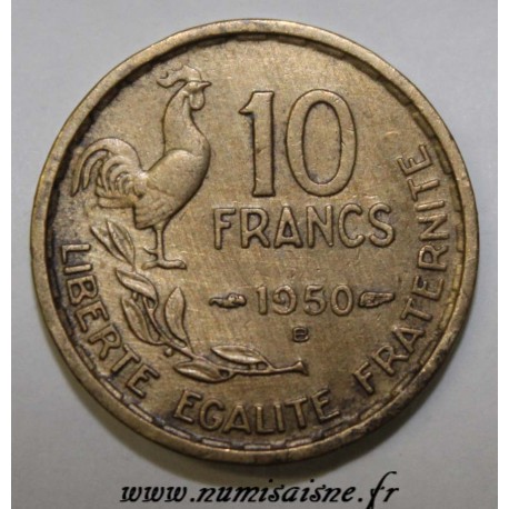 FRANCE - KM 915.2 - 10 FRANCS 1950 B - Beaumont le Roger - TYPE GUIRAUD