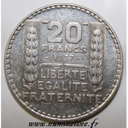 FRANKREICH - KM 879 - 20 FRANCS 1937 - TYP TURIN