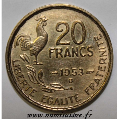 GADOURY 865 - 20 FRANCS 1953 B - TYPE G.GUIRAUD - KM 917