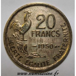 FRANKREICH - KM 917.1 - 20 FRANCS 1950 - TYP G.GUIRAUD - 4 FEDERN