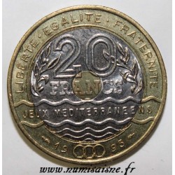 FRANKREICH - KM 1016 - 20 FRANCS 1993 - TYP MITTELMEER-SPIELE