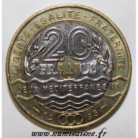 FRANKREICH - KM 1016 - 20 FRANCS 1993 - TYP MITTELMEER-SPIELE