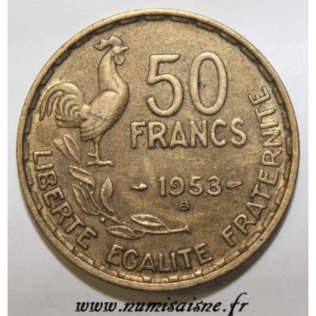 FRANCE - KM 918.1 - 50 FRANCS 1953 - Beaumont le Roger - TYPE GUIRAUD