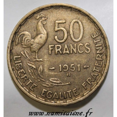 GADOURY 880 - 50 FRANCS 1951 B - TYPE GUIRAUD - KM 918.1