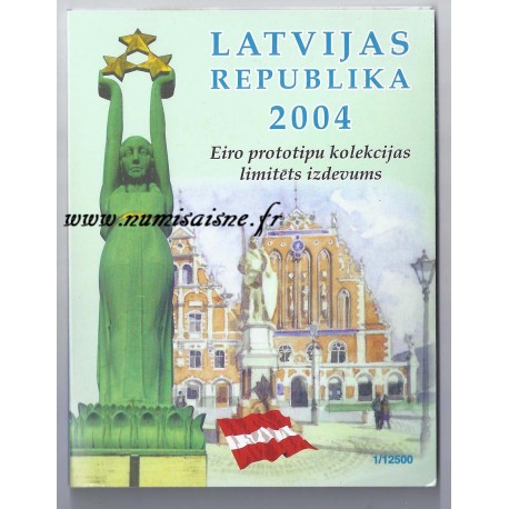 LATVIA - PROTOTYPE COIN SET - TRIAL / PATTERN - 8 COINS - 2004