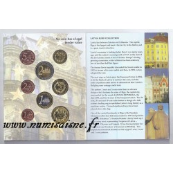 LATVIA - PROTOTYPE COIN SET - TRIAL / PATTERN - 8 COINS - 2004