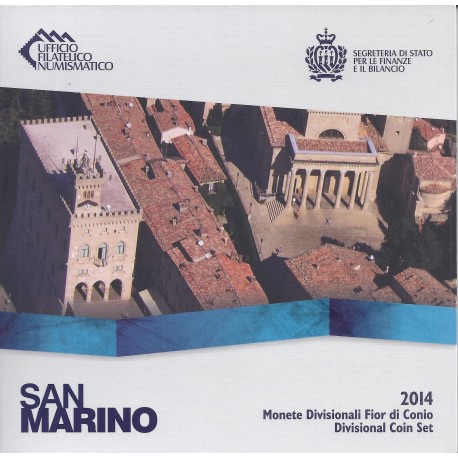 SAN MARIN - COFFRET EURO BRILLANT UNIVERSEL 2014 - 8 PIECES (3.88 euros)