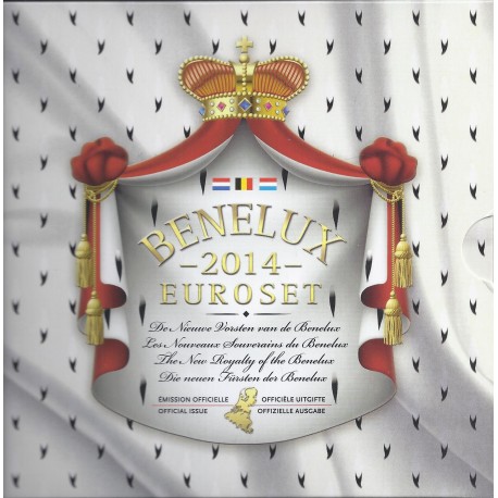 BENELUX - COFFRET EURO BRILLANT UNIVERSEL 2014 - 24 PIECES (11.64 euros) + 1 MEDAILLE
