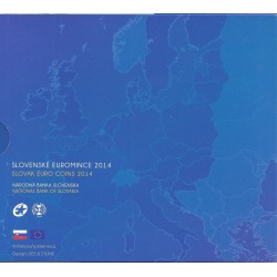 SLOVAQUIE - COFFRET EURO BRILLANT UNIVERSEL 2014 - 9 PIECES (5.88 euros)