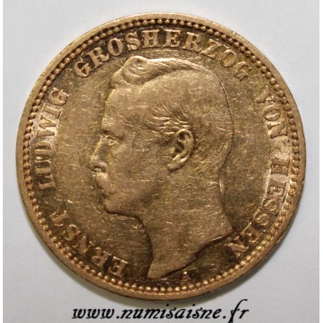 DEUTSCHLAND - HESSEN - KM 371 - 20 MARK 1896 A - GOLD