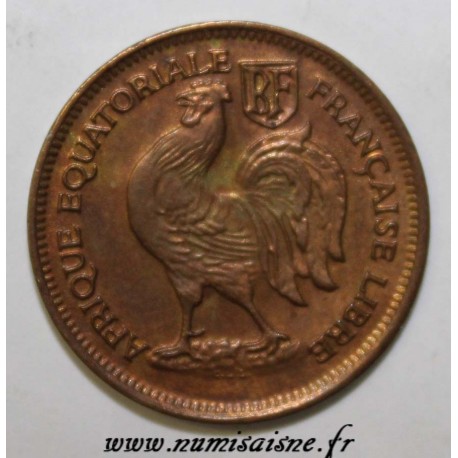 AFRIQUE EQUATORIALE FRANCAISE - KM 1a - 50 CENTIMES 1943 SA