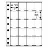 Set of 5 GRANDE Plastic Stock Pages with 20 compartments 53 x 51 mm (Suitable for Coin Holders)