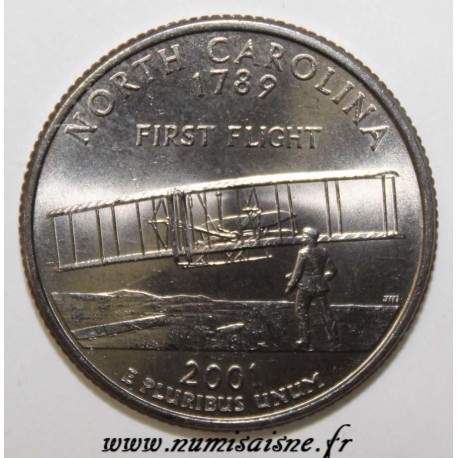 UNITED STATES - KM 319 - 1/4 DOLLAR 2001 P - Philadephia - NORTH CAROLINA