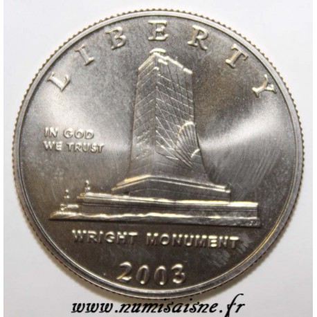 UNITED STATES - KM 348 - 1/2 DOLLAR 2003 P - Philadelphia - Wright Monument