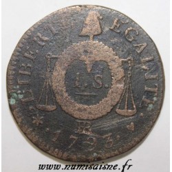 FRANCE - Gad 19 - CONVENTION - SOL WITH SCALES - 1793 BB - Strasbourg