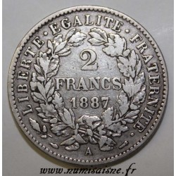 FRANCE - KM 817 - 2 FRANCS 1887 A - Paris - TYPE CÉRÈS