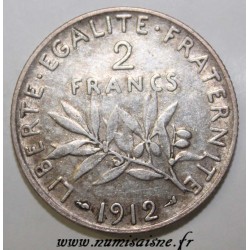 FRANCE - KM 845 - 2 FRANCS 1912 - TYPE SOWER
