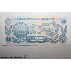 NICARAGUA  - PICK 170a - 25 CENTAVOS - (1991)