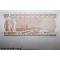 TURKEY - PICK 187 b - 20 LIRA - Not dated (1970)