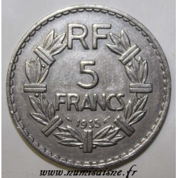 FRANKREICH - KM 888 - 5 FRANCS 1935 - TYP LAVRILLIER