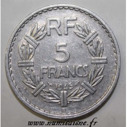 FRANCE - KM 888 - 5 FRANCS 1945 B - Beaumont le Roger - TYPE LAVRILLIER