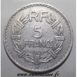 FRANKREICH - KM 888 - 5 FRANCS 1946 B - Beaumont le Roger - TYP LAVRILLIER