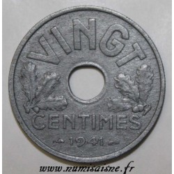 FRANCE - KM 899 - 20 CENTIMES 1941 - TYPE VINGT