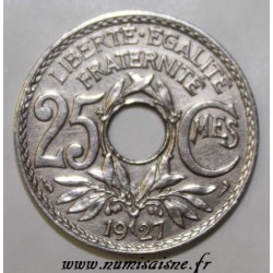 GADOURY 380 - 25 CENTIMES 1927 - TYPE LINDAUER - KM 867