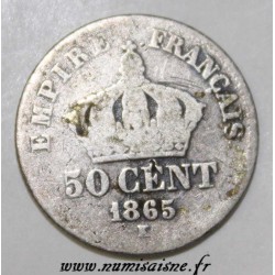 FRANKREICH - KM 814 - 50 CENT 1865 K - Bordeaux - TYP NAPOLEON III