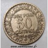 FRANCE - KM 884 - 50 CENTIMES 1923 - TYPE CHAMBER OF COMMERCE