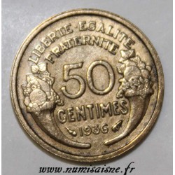 FRANCE - KM 894 -50 CENTIMES 1936 - TYPE MORLON