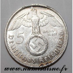 ALLEMAGNE - KM 94 - 5 REICHSMARK 1936 F - Stuttgart