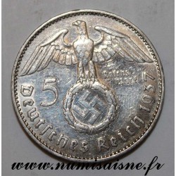 GERMANY - KM 94 - 5 REICHMARK 1937 J - Hamburg