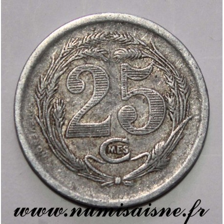 ALGERIA - KM TnE3 - 25 CENTIMES 1921 - COMMERCE CHAMBER OF ORAN