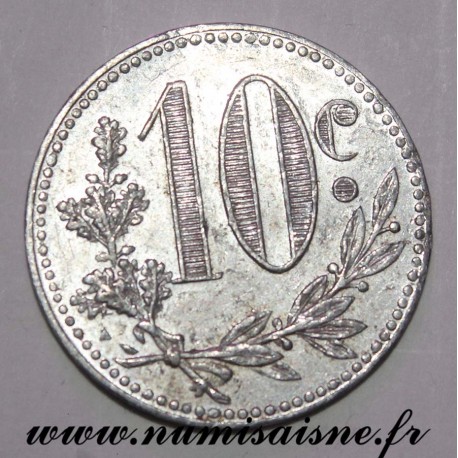 ALGERIA - KM TnA5 - 10 CENTIMES 1916 - COMMERCE CHAMBER OF ALGER