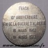 ALGERIA - MEDAL - 10 YEARS FROM THE END OF THE WAR - 19.03.1962 - 1972