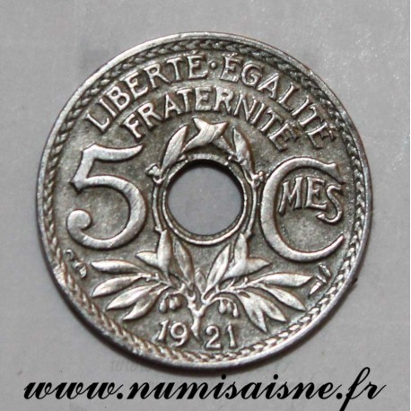 GADOURY 170 - 5 CENTIMES 1921 - TYPE LINDAUER - KM 875