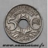 FRANCE - KM 875 - 5 CENTIMES 1920 - TYPE LINDAUER