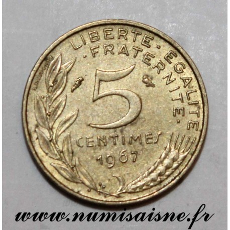 FRANCE - KM 933 - 5 CENTIMES 1967 - TYPE MARIANNE