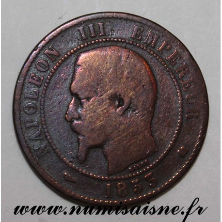 FRANCE - KM 771 - 10 CENTIMES 1853 K - Bordeaux - TYPE NAPOLÉON III