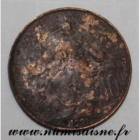 FRANCE - KM 846 - 10 CENTIMES 1921 - TYPE DUPUIS