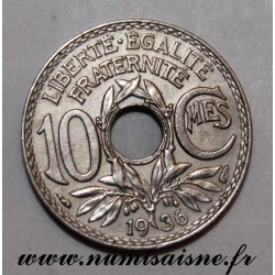 GADOURY 286 - 10 CENTIMES 1936 - TYPE LINDAUER - KM 866a