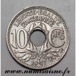 FRANCE - KM 866a - 10 CENTIMES 1917 - TYPE LINDAUER