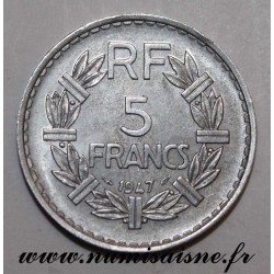 FRANCE - KM 888 - 5 FRANCS 1947 - TYPE LAVRILLIER - 9 Closed