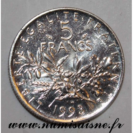 FRANCE - KM 926a - 5 FRANCS 1993 - TYPE SOWER