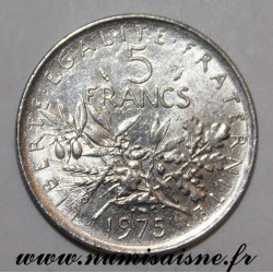 FRANKREICH - KM 926a - 5 FRANCS 1975 - TYP SÄMANN