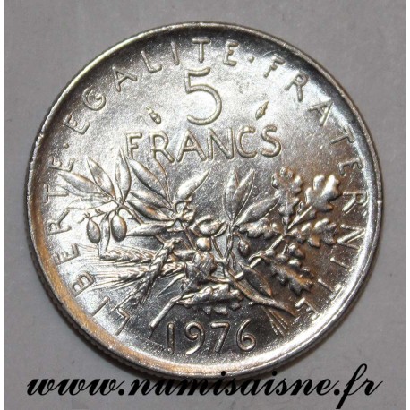 FRANKREICH - KM 926a - 5 FRANCS 1976 - TYP SÄMANN