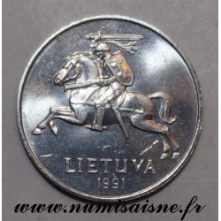 LITHUANIA -  KM 86 - 2 CENTAI 1991